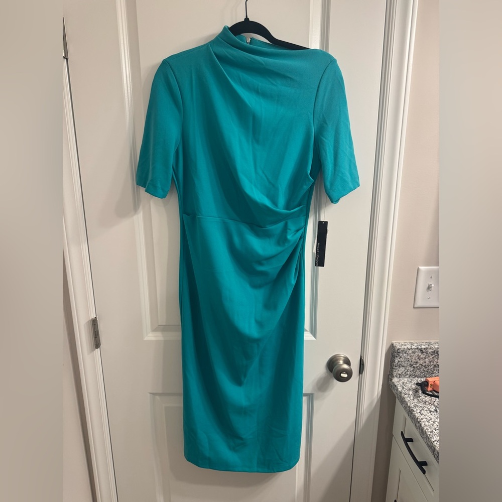 Maggy London Turquoise Midi Dress